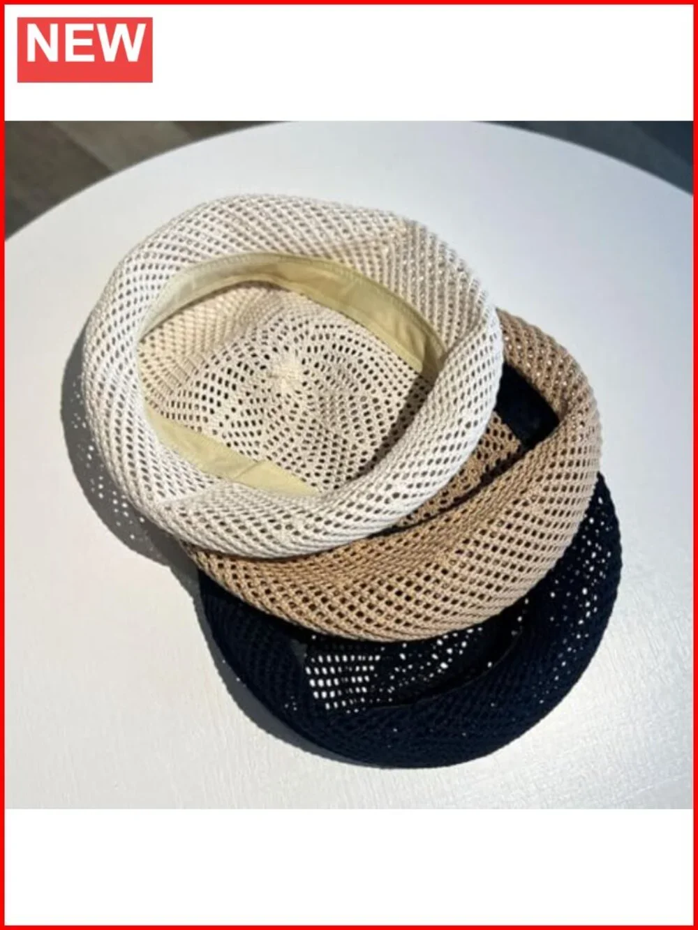 Women's Slouchy Knit Beret Hat Lightweight Breathable Summer Beach Travel